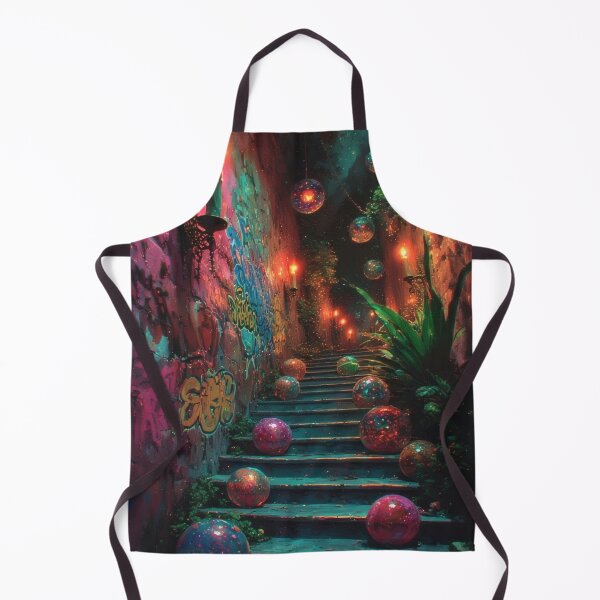 Item preview, Staircase covered in spheres, graffiti, candlelight designed and sold by Mianku | Für das Leben.