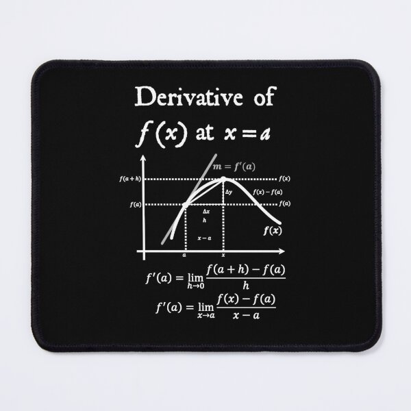Item preview, Nerdy Vintage Derivative of f(x) at x=a Calculus Math Teacher White Text designed and sold by MathWare MathClips.