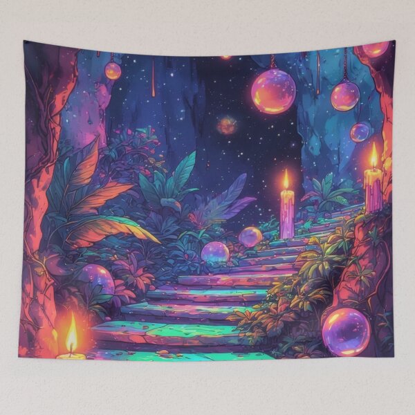 Item preview, Illuminated staircase in the mystical garden designed and sold by Mianku | Für das Leben.