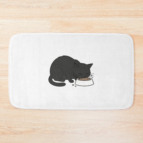 Item preview, Funny Hungry Black Cat Eating Food Cute Nom Nom Mood designed and sold by 6im0.