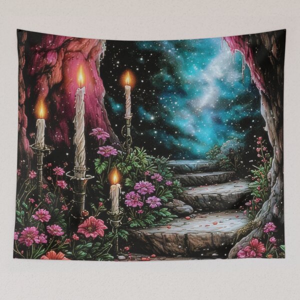 Item preview, Romantic stone staircase leading to the starry sky designed and sold by Mianku | Für das Leben.