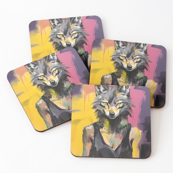 Item preview, Human body with wolf's head portrait designed and sold by Mianku | Für das Leben.