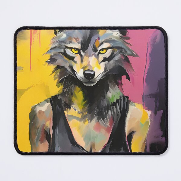 Item preview, Human body with wolf's head portrait designed and sold by Mianku | Für das Leben.