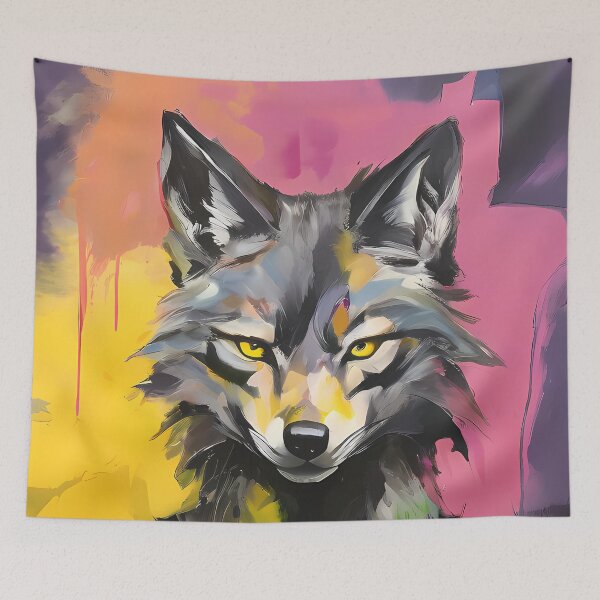 Item preview, Human body with wolf's head portrait designed and sold by Mianku | Für das Leben.