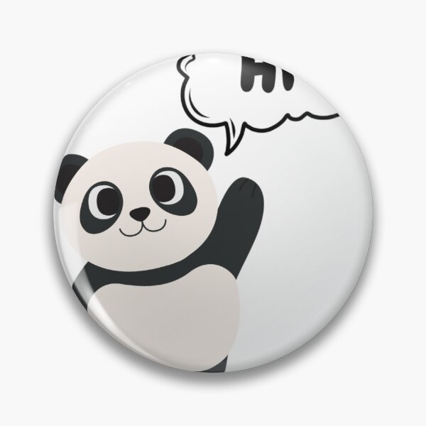 Item preview, Cute Panda Saying Hi – Minimal Cartoon Illustration designed and sold by TorqueThread.