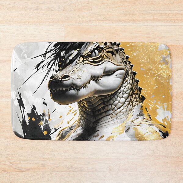 Item preview, Crocodile Warrior in Gold and White designed and sold by Mianku | Für das Leben.