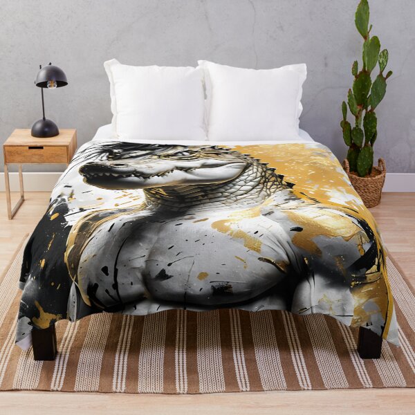 Item preview, Crocodile Warrior in Gold and White designed and sold by Mianku | Für das Leben.