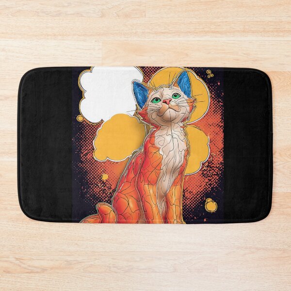 Item preview, Cute Comic Kitten with Speech Bubble Illustration designed and sold by Grafititee.