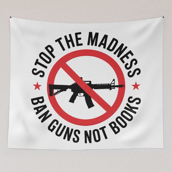 Item preview, Ban Guns Not Books designed and sold by BuxomBabe21.