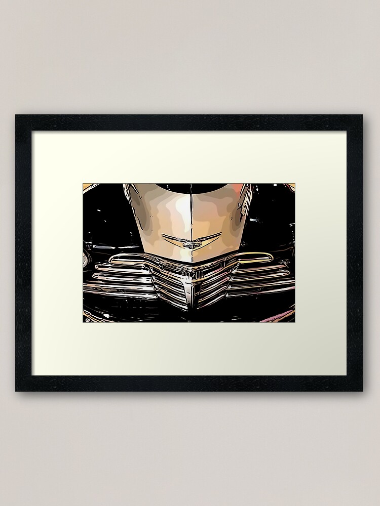 Alternate view of Classic Chrome Car Grill 1940s Framed Art Print
