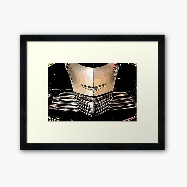 Classic Chrome Car Grill 1940s Framed Art Print