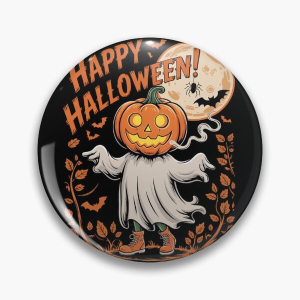 Item preview, Halloween Pumpkin Ghost Autumn Leaves Art  designed and sold by PowAcademy.
