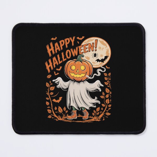 Item preview, Halloween Pumpkin Ghost Autumn Leaves Art  designed and sold by PowAcademy.