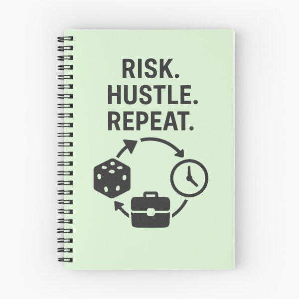 Item preview, RISK. HUSTLE. REPEAT. designed and sold by TheWonkyEaselCo.