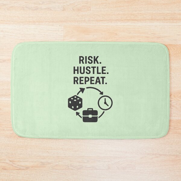 Item preview, RISK. HUSTLE. REPEAT. designed and sold by TheWonkyEaselCo.