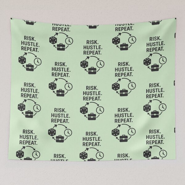 Item preview, RISK. HUSTLE. REPEAT. designed and sold by TheWonkyEaselCo.
