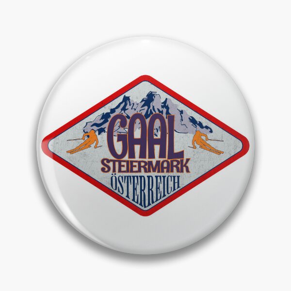Item preview, Gaal, Steiermark, Osterreich, Austria, Vintage skiing badge design designed and sold by Wanderful-roads.