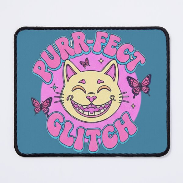 Item preview, "Purr-fect Glitch" – Sticker Retro de Gato Psicodélico con Mariposas designed and sold by Bit Canvas.