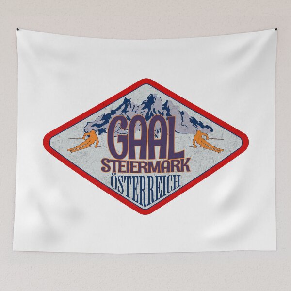 Item preview, Gaal, Steiermark, Osterreich, Austria, Vintage skiing badge design designed and sold by Wanderful-roads.