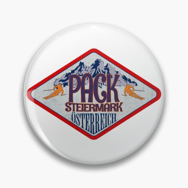 Item preview, Pack, Steiermark, Osterreich, Austria, Vintage skiing badge design designed and sold by Wanderful-roads.
