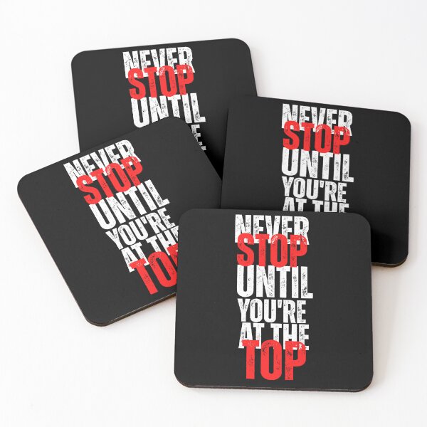Item preview, Never Stop Until You’re at the Top – Motivational Typography Design designed and sold by Karim-Karem.