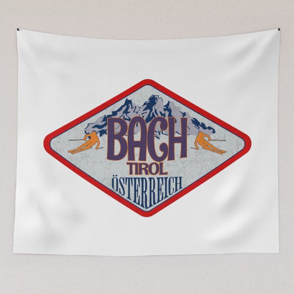 Item preview, Bach, Tirol, Osterreich, Austria, Vintage skiing badge design designed and sold by Wanderful-roads.
