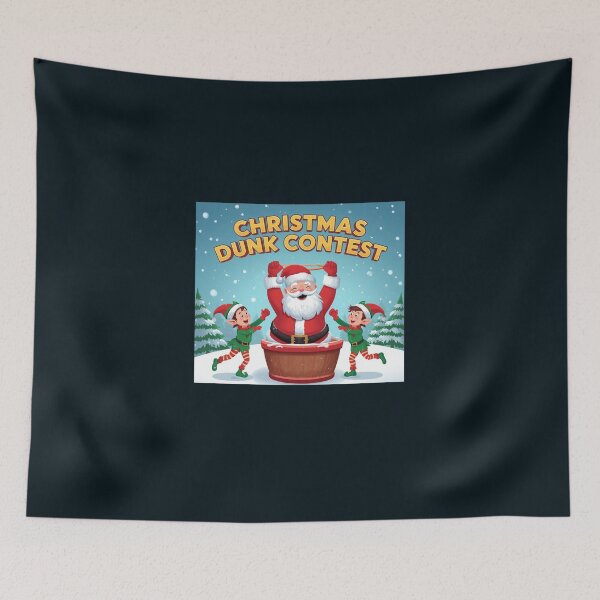 Item preview, Santa vs Elves Christmas Dunk Contest  designed and sold by SportThreadz.