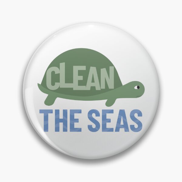 Item preview, Clean the seas turtle saying designed and sold by Innet.