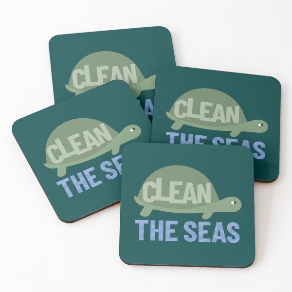 Item preview, Clean the seas turtle saying designed and sold by Innet.