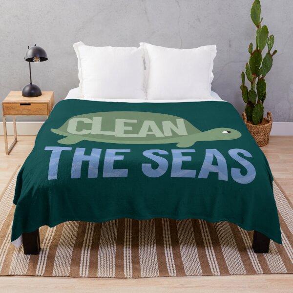 Item preview, Clean the seas turtle saying designed and sold by Innet.