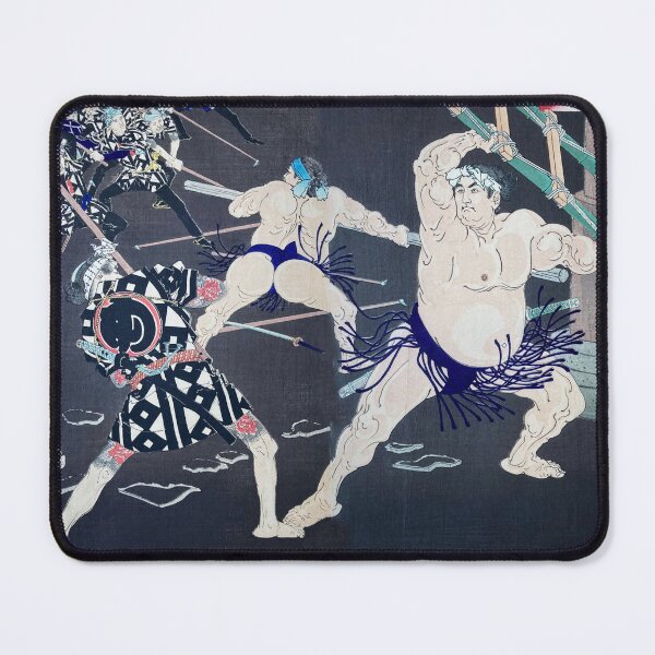 Item preview, Tsukioka Yoshtoshi - Fighting of Firemen and Sumo Wrestlers designed and sold by RickE.