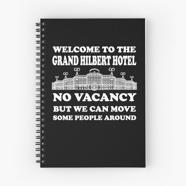Item preview, Nerdy Vintage Welcome to the Grand Hilbert Hotel No Vacancy But We Can Move Some People Around Math Teacher White Text designed and sold by MathWare MathClips.