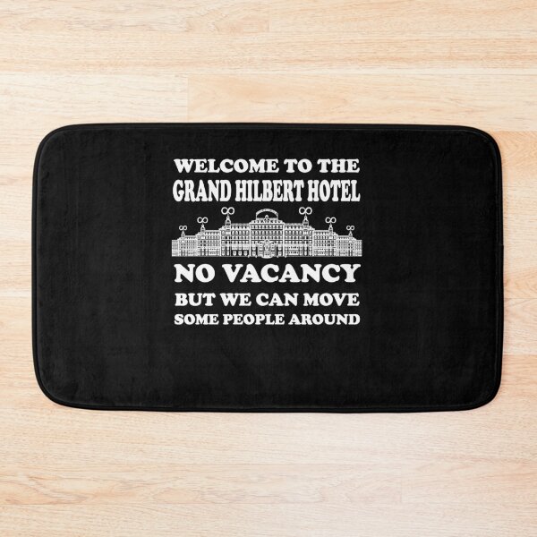 Item preview, Nerdy Vintage Welcome to the Grand Hilbert Hotel No Vacancy But We Can Move Some People Around Math Teacher White Text designed and sold by MathWare MathClips.