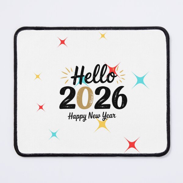 Item preview, Happy New Year 2026 Festive Stars on Black. New Year 2026 Party Stars Minimal Black Design, New Year 2026 Starburst Festive Graphic designed and sold by GDbanners.
