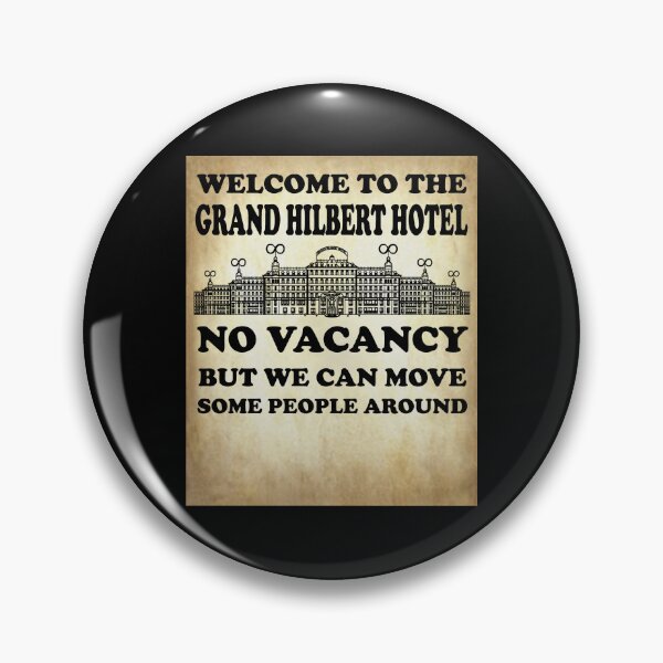 Item preview, Nerdy Vintage Welcome to the Grand Hilbert Hotel No Vacancy But We Can Move Some People Around Math Teacher Black Text Parchment designed and sold by MathWare MathClips.