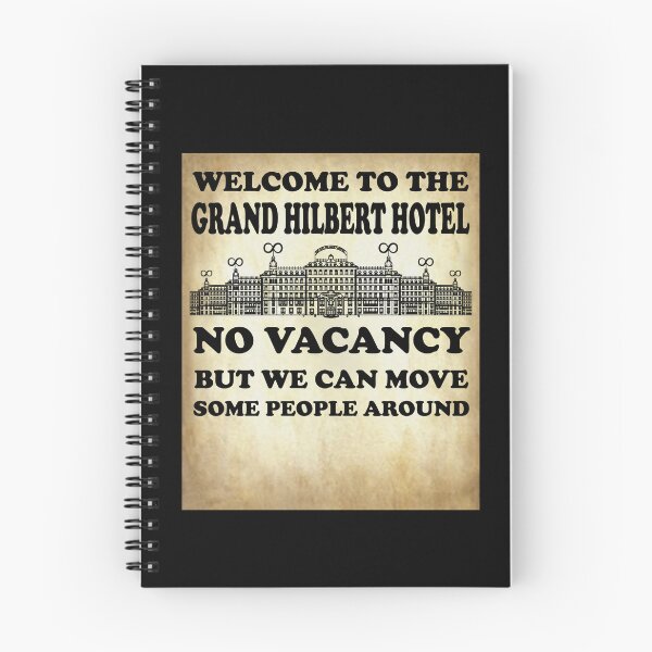 Item preview, Nerdy Vintage Welcome to the Grand Hilbert Hotel No Vacancy But We Can Move Some People Around Math Teacher Black Text Parchment designed and sold by MathWare MathClips.