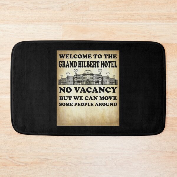 Item preview, Nerdy Vintage Welcome to the Grand Hilbert Hotel No Vacancy But We Can Move Some People Around Math Teacher Black Text Parchment designed and sold by MathWare MathClips.