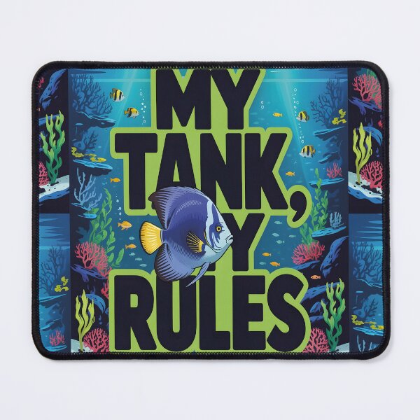 Item preview, Don't Touch The Glass - Funny Aquarium Rules and Fish Keeper designed and sold by TankTherapyArt.