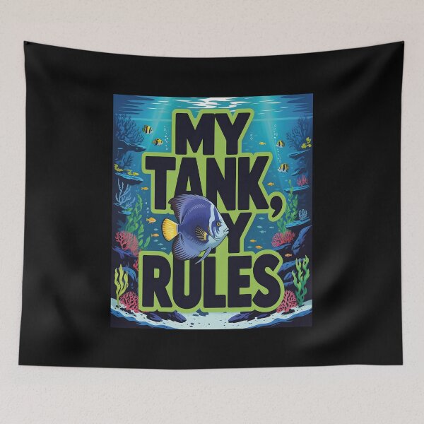 Item preview, Don't Touch The Glass - Funny Aquarium Rules and Fish Keeper designed and sold by TankTherapyArt.