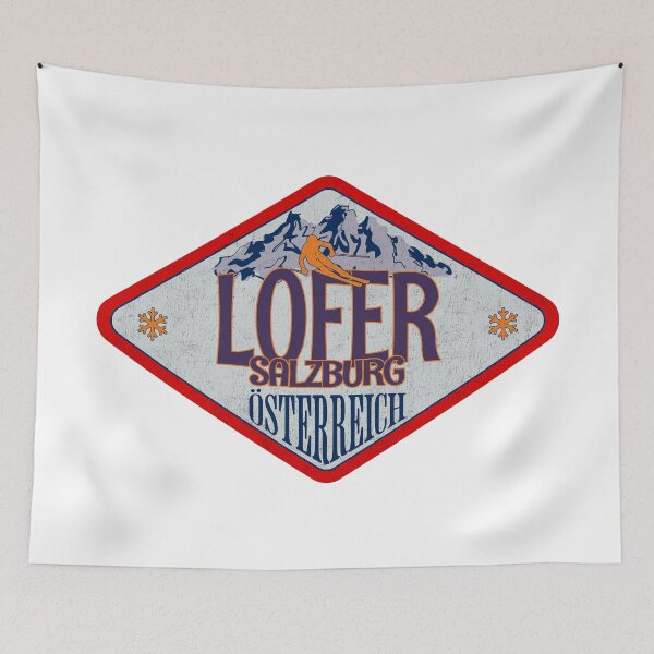 Item preview, Lofer, Salzburg, Osterreich, Austria, Vintage skiing badge design designed and sold by Wanderful-roads.