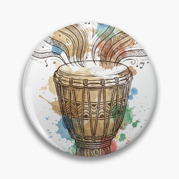 Item preview, Rhythm of the Soul - Watercolor Djembe Drum Art designed and sold by Everyday Epics.