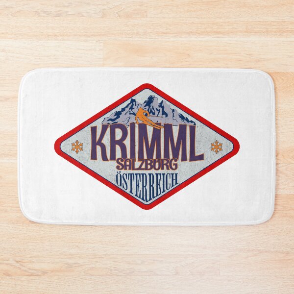 Item preview, Krimml, Salzburg, Osterreich, Austria, Vintage skiing badge design designed and sold by Wanderful-roads.