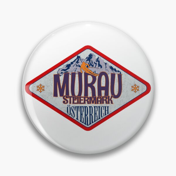 Item preview, Murau, Steiermark, Osterreich, Austria, Vintage skiing badge design designed and sold by Wanderful-roads.