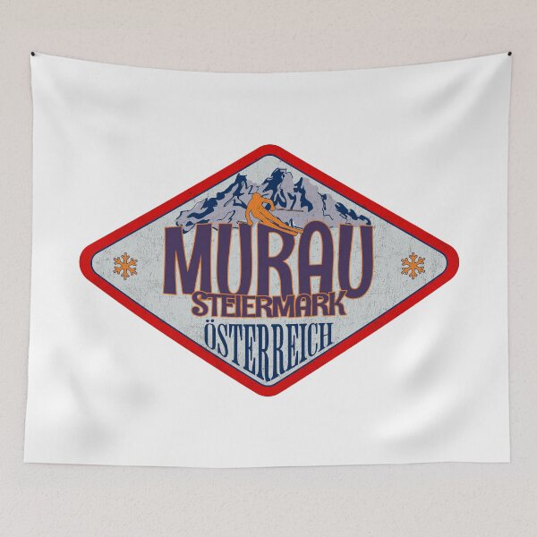 Item preview, Murau, Steiermark, Osterreich, Austria, Vintage skiing badge design designed and sold by Wanderful-roads.