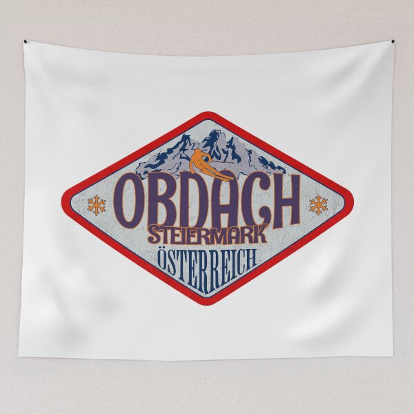 Item preview, Obdach, Steiermark, Osterreich, Austria, Vintage skiing badge design designed and sold by Wanderful-roads.