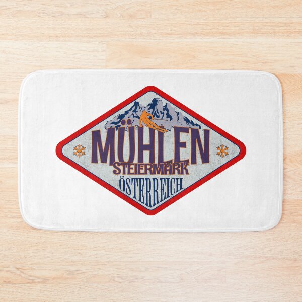 Item preview, Mühlen, Steiermark, Osterreich, Austria, Vintage skiing badge design designed and sold by Wanderful-roads.