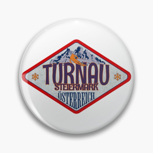 Item preview, Turnau, Steiermark, Osterreich, Austria, Vintage skiing badge design designed and sold by Wanderful-roads.