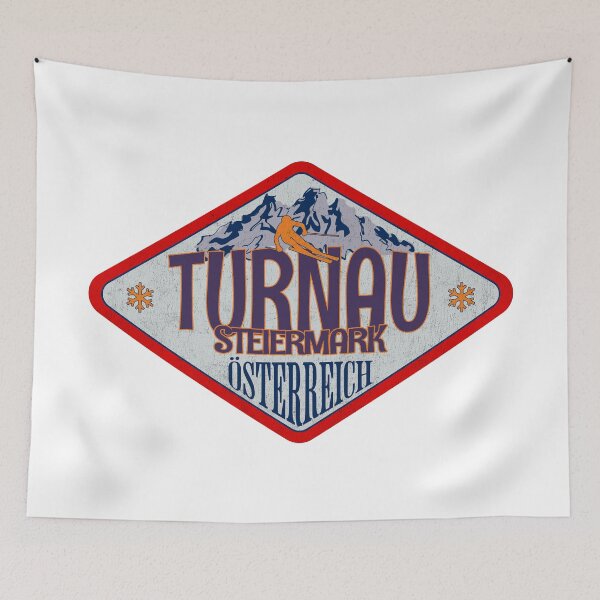 Item preview, Turnau, Steiermark, Osterreich, Austria, Vintage skiing badge design designed and sold by Wanderful-roads.