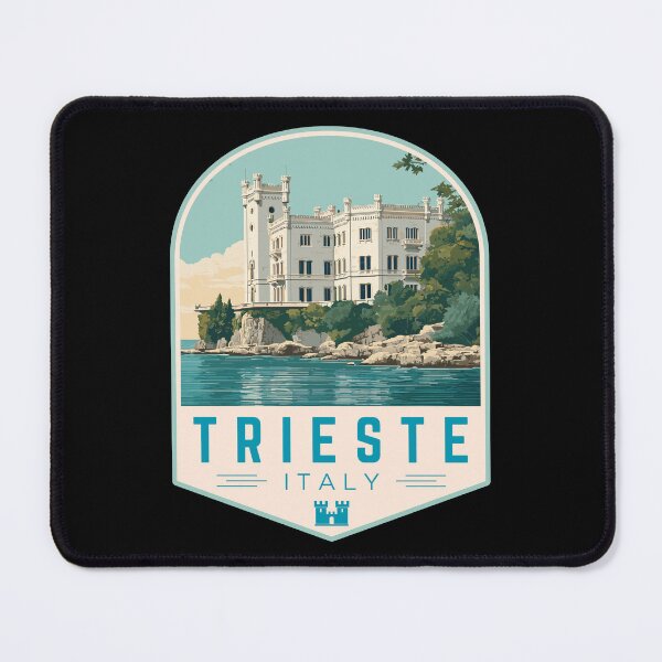 Item preview, Trieste in Friuli-Venezia Giulia, Italy Retro Travel Art Badge designed and sold by MaateoDesign.