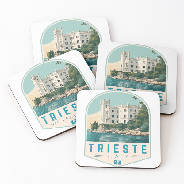 Item preview, Trieste in Friuli-Venezia Giulia, Italy Retro Travel Art Badge designed and sold by MaateoDesign.